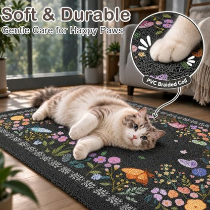 Unicorn Catcher 24"x15" Cat Litter Mat Non-Slip Washable Litter Box Mat - Image 4