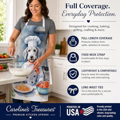 Caroline's Treasures Bedlington Terrier The Chef Apron Cooking Kitchen Server - Image 4