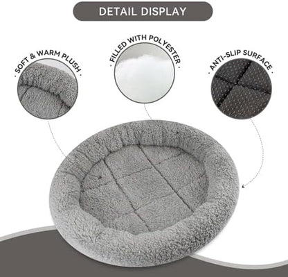 Enjoying Plush Cat Bed Mat, 15.75" Round, Self Warming Dog Bed - Image 5