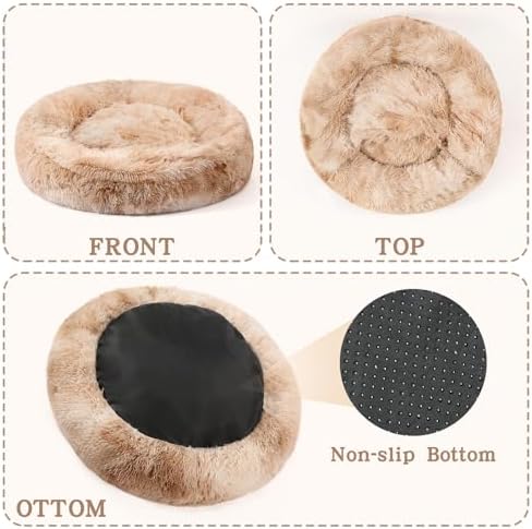 NOYAL Calming Donut Dog Bed, Hooded Cave - Image 6
