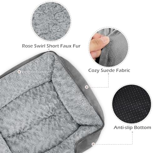 INVENHO Large Dog Bed Rectangle Washable Orthopedic Soft Calming Sleeping - Image 4
