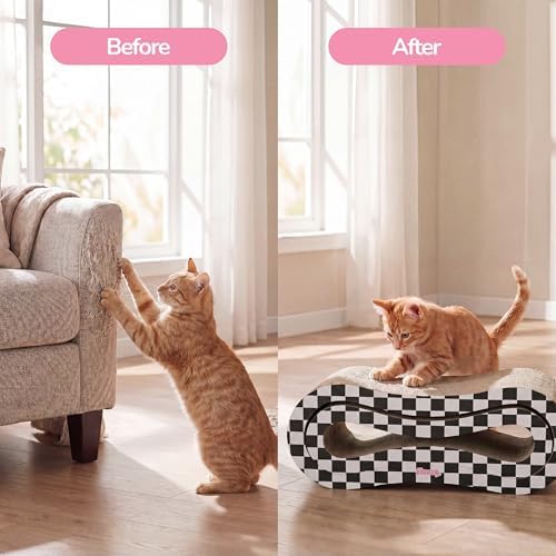 Suvi 26" Modern Cardboard Infinity 2-in-1 Lounge Bed Cat Scratcher - Image 7