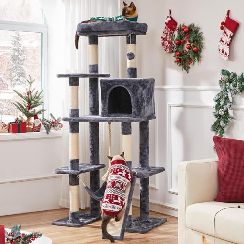 Yaheetech 63in Sturdy Large Cat Tree - Image 2