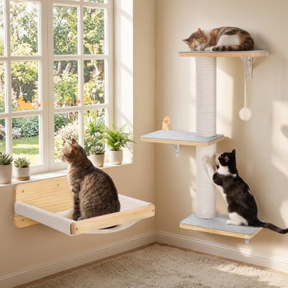Wall Mounted Cat Shelves Set - Image 7