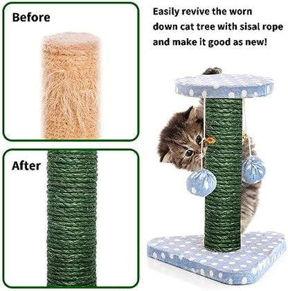 Green Sisal Rope 1/4 Inch by 49-Feet - Image 2