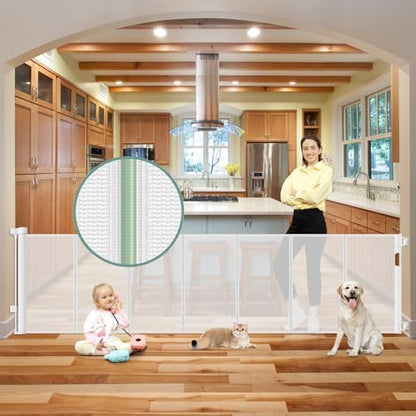 Reinforced 100 Inch Retractable Baby Gates by Babyproofingoutletcovers