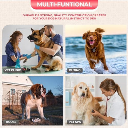 FDW | 42" Foldable Metal Dog Crate | Pink | Cage - Image 6