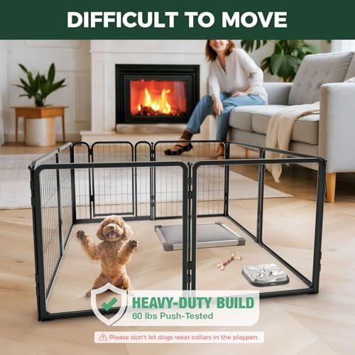 FXW AuraSpace Pro Acrylic & Wire Mesh Indoor Dog Playpen, 8 Panels - Image 2