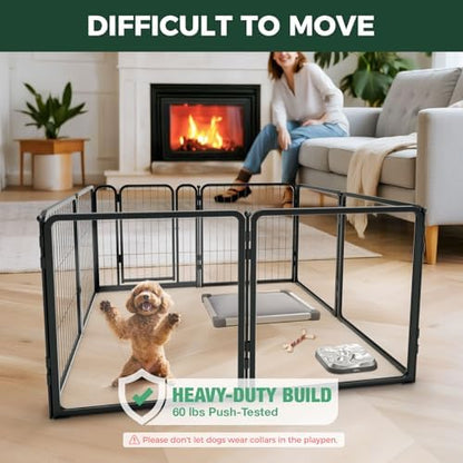 FXW AuraSpace Pro Acrylic & Wire Mesh Indoor Dog Playpen, 8 Panels - Image 2