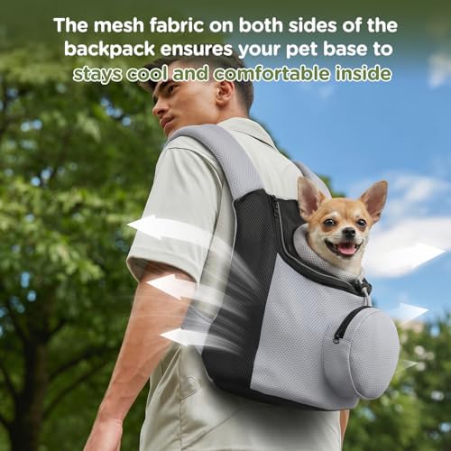 BONTHEE Pet Dog Backpack Carrier Small Pet Front Backpack, Ventilated Mesh Dog - Image 6