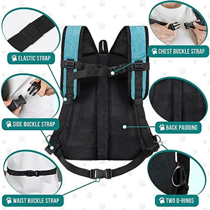 PetAmi Front Carrier Backpack for Dogs and Cats, Adjustable Ventilated Pet - Image 5