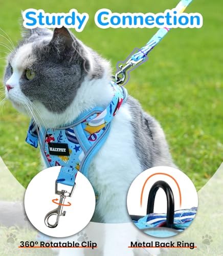 Halypet Cat Harness and Leash Set, Escape Proof Adjustable Harness - Image 4