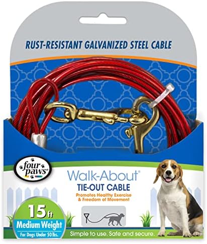 Four Paws Medium Weight Dog Tie Out Cable by FourPaws