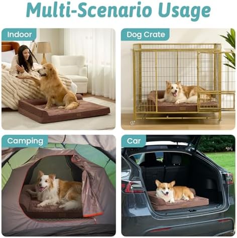 COZY KISS Orthopedic Dog Bed for Medium Small Size Dogs, L Shaped 30x20 in - Image 6