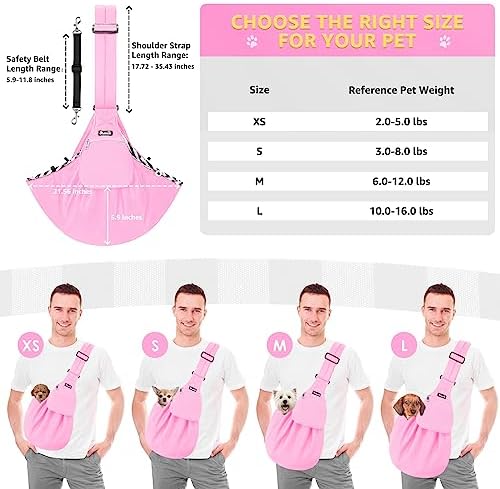 Lukovee Pet Sling, Puppy Small Pet Cat Carrier - Image 6