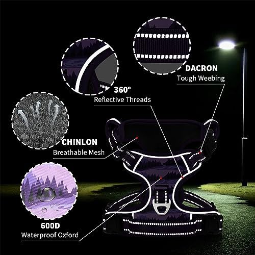 Timos Small Dog Harness, No Pull No Choke, Easy On & Off, Moon Night - Image 5