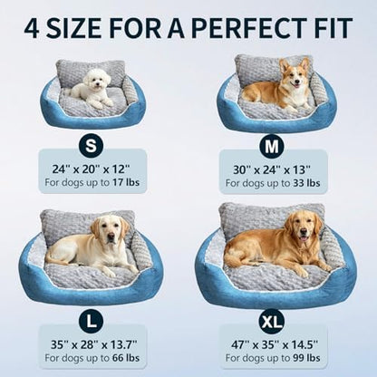 47" XL Dog Bed for Extra Large Dogs Up to 99 lbs, Memory Foam Bolster Sofa - Image 3