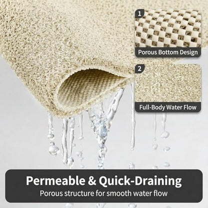 Shower Mat Non Slip, 16 x 24 Inch, Soft PVC Loofah Bath Mats - Image 4
