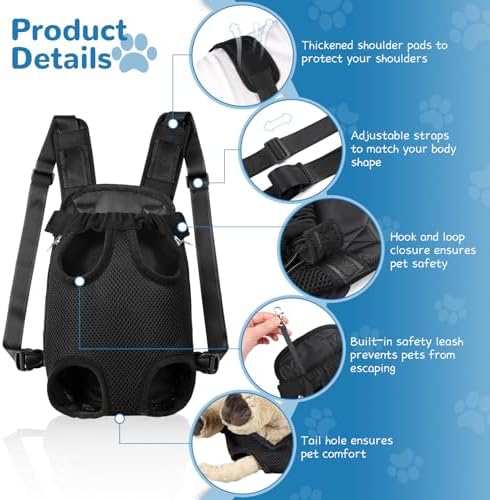YUDODO Pet Dog Carrier Backpack Adjustable Front Carrier - Image 2