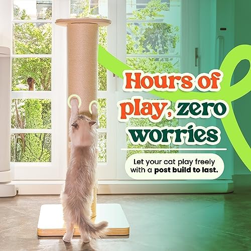 50" Tall Cat Scratching Post, Extra-Large Post - Image 3