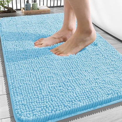 OLANLY Bathroom Rugs 34x21, Extra Soft Absorbent Chenille Bath Rugs by OLANLY