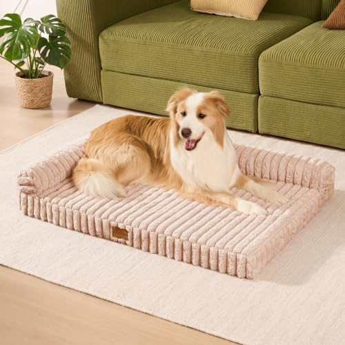 Orthopedic Large Dog Bed Furry Pet Bed, Washable Cover 48''X30'' - Image 2