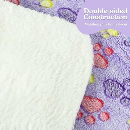 2 Pack Cat Blankets for Indoor Cats, Ultra Soft Reversible Mat, Fluffy Flannel - Image 6