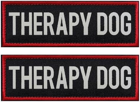 2 Pcs Reflective Therapy Dog Patch Set by FITZNORA
