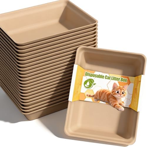 Disposable Litter Boxes for Cats Leak-Proof: 3/6/9/20/32-Pack Odor Control by Unknown