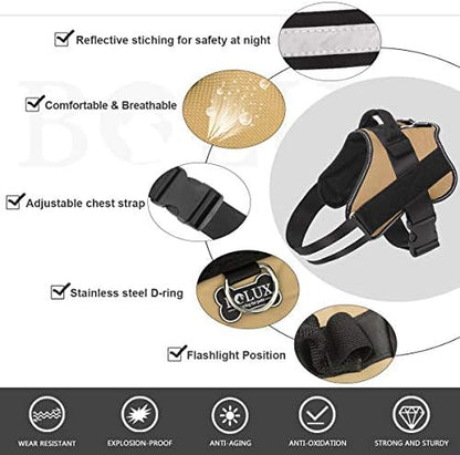 Bolux Dog Harness, No-Pull Reflective Dog Vest, Breathable Adjustable Pet - Image 2