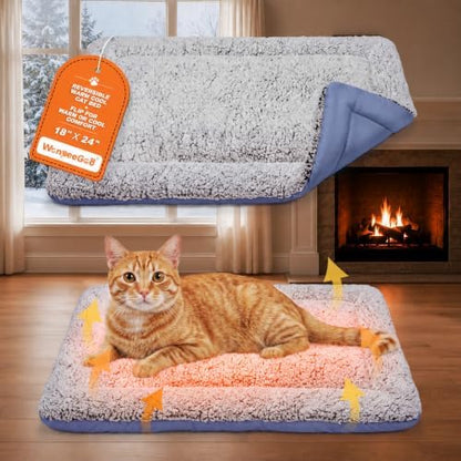 Self Warming Cat Bed, Reversible Cooling Mat by WanpeeGoo