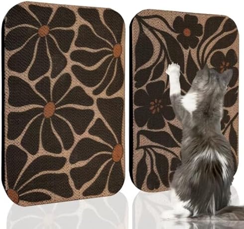 2 Pack Cat Wall Scratcher, Art Cat Scratching Board by LESISSMER