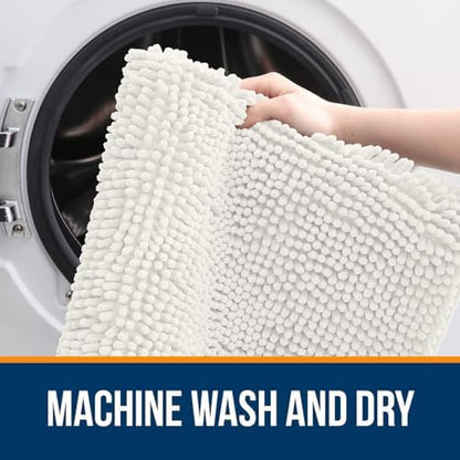 OLANLY Bathroom Rugs 35x24, Extra Soft Absorbent Chenille Bath Rugs - Image 5