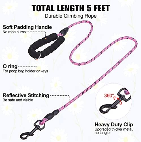 BEAUTYZOO Dog Harness Medium Sized and Leash Set, No Pull Pet Vest -Floral - Image 4