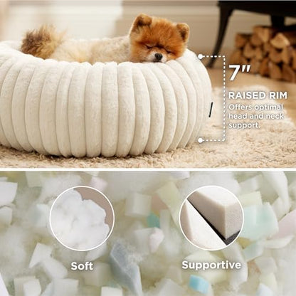 Bedsure ComfyFleece® Donut Small Dog Bed - Image 2