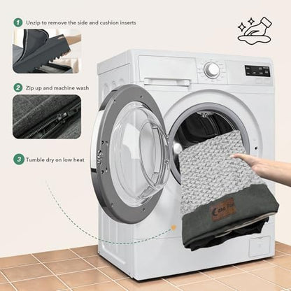 Waterproof Orthopedic Dog Bed for Medium Dogs, Dark Grey - Image 7