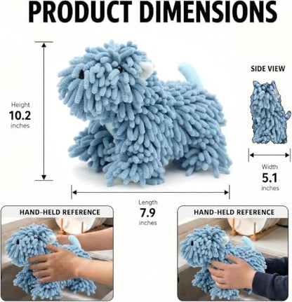 Chenille Dog Hand Towel Fuzzy Ball Dog Towel Animal Hand Towels - Image 2