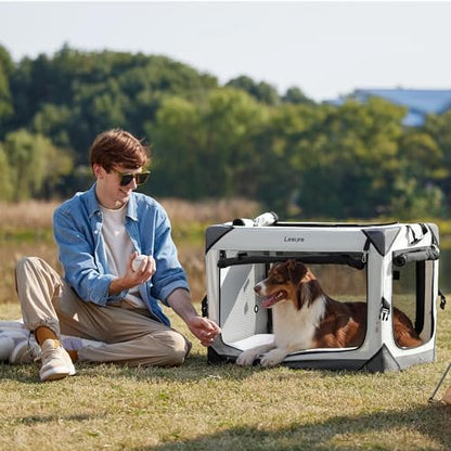 Lesure Portable Soft Collapsible Dog Crate - Image 2