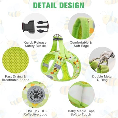 BEAUTYZOO Small Dog Harness and Leash Set, No Pull Puppy Pet Vest - Image 3