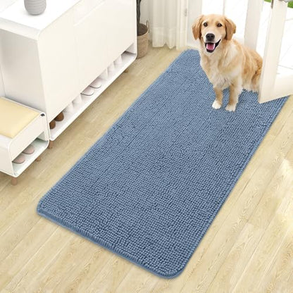 OLANLY Dog Door Mat for Muddy Paws 44x24, Super Absorbent Chenille Mud Mat by OLANLY