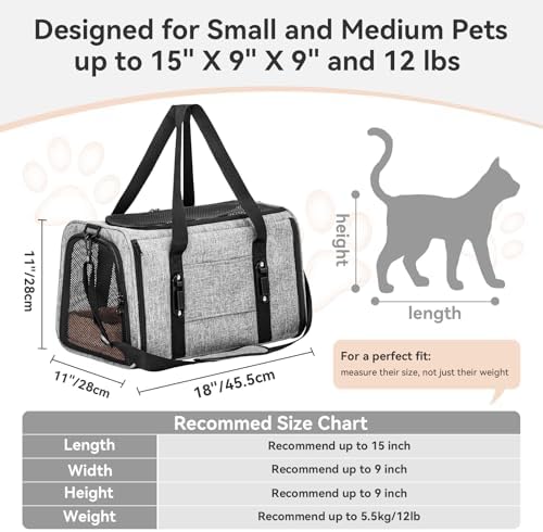 PETSFIT Cat Carrier Soft with Patented Safety Buckles, Safe - Image 5