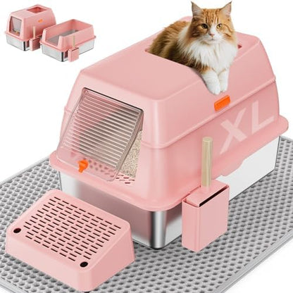 XL Stainless Steel Litter Box by PEDIBAT
