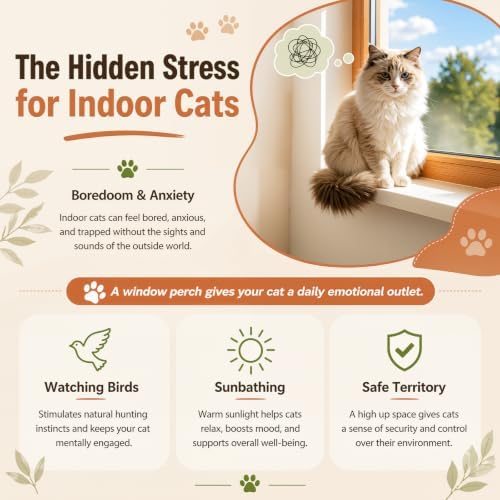 Cat Perch for Window XiaZ Cats Hammock Indoor for Small Medium Sized Cat Window - Image 4