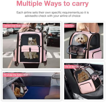 Large Cat Backpack Carrier Expandable Foldable Pet Carrier Backpack - Image 6