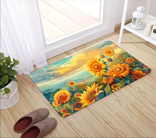 Memory Foam Bath Mat Flannel Absorbing Water Floor Carpet 29x17 in by WODEJIA
