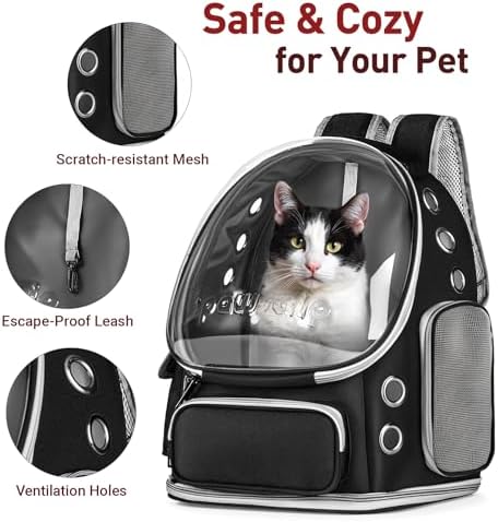 Cat Backpack Carrier Clear Bubble Window - Image 3