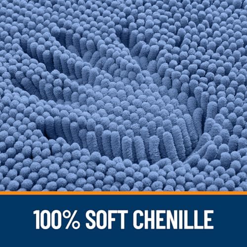 OLANLY Bathroom Runner Rugs 59x24, Extra Soft Absorbent Chenille Bath Rugs - Image 3