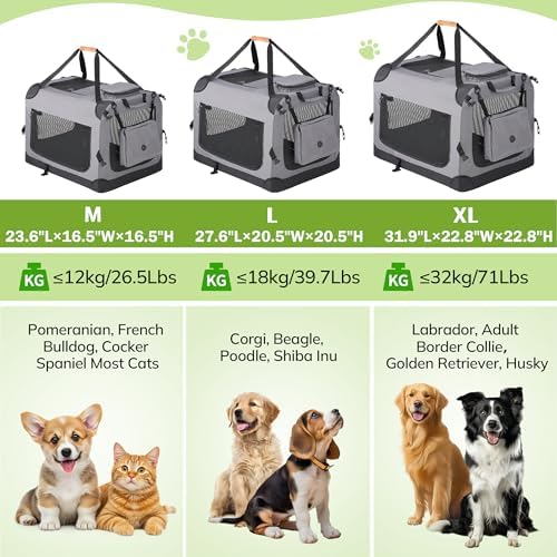 Morpilot 24-inch Portable Collapsible Dog Crate - Image 6