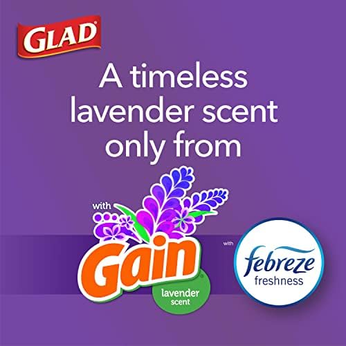 Glad ForceFlex Tall Kitchen Trash Bags, 13 Gallon, Gain Lavender - Image 3
