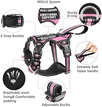 WINSEE Large Pink Service Dog Harness - Image 3